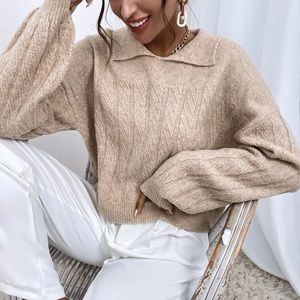 Solid Drop Shoulder Sweater